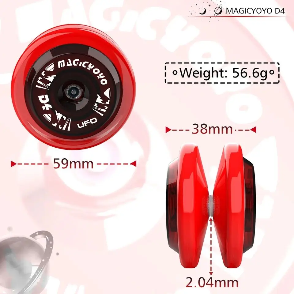 Yo-yo Original MAGICYOYO D4 Nuevo Básico 2A de Plástico, Sensible al Movimiento, para Principiantes, Juguete, Regalo de Cumpleaños