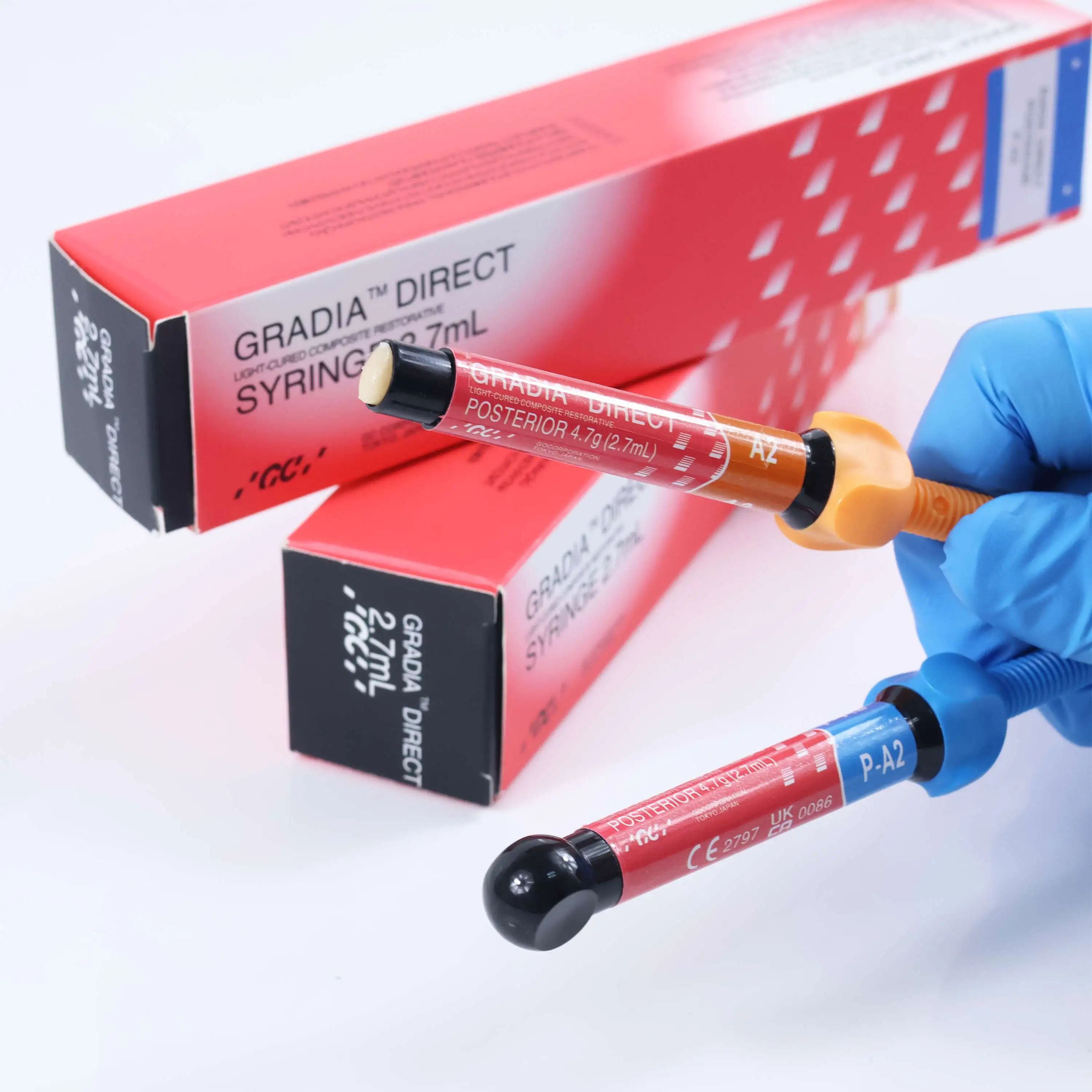 NUEVO Composite Restaurador GC Gradia Direct de Fotopolimerización 2.7mL, Material de Relleno de Nano Resina para Dientes Anteriores y Posteriores