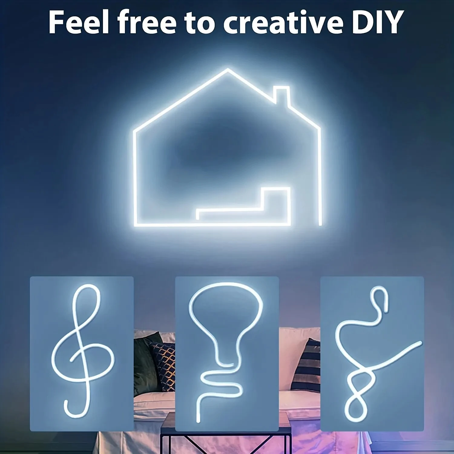 Tira de luz LED de neón con Sensor táctil, lámpara de neón impermeable regulable por USB, cinta Flexible de silicona, retroiluminación de dormitorio, decoración DIY, 5V