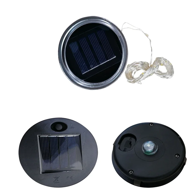 Luz de hadas decorativa Solar para exteriores, Control de luz impermeable, energía Solar, tapa de luz decorativa de vidrio, accesorios, cuentas de lámpara Solar