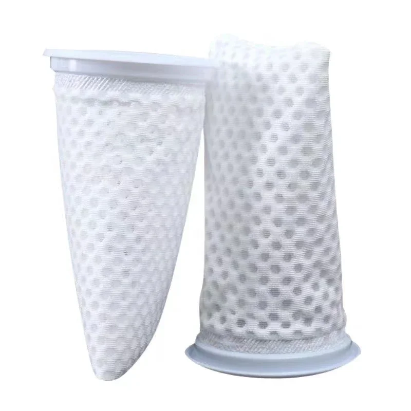 Bolsa de filtro de acuario antidesbordamiento, tipo panal, malla reutilizable lavable, Alfombra de espuma, bolsa de calcetín para sistema de filtración marina de peces