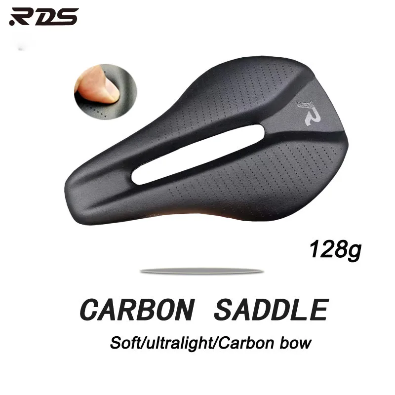 Nuevo Sillín de fibra de carbono para bicicleta de montaña, 128g, uso 3k T800, almohadillas de Material de carbono, cojines de cuero súper ligeros, asiento para bicicletas