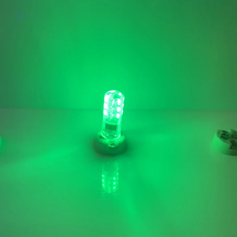 Bombilla LED de mazorca de maíz para decoración del hogar, lámpara de silicona G4, 3 W, 5W, 24LED, 48LED, azul, verde, rojo, 3014SMD, 12V
