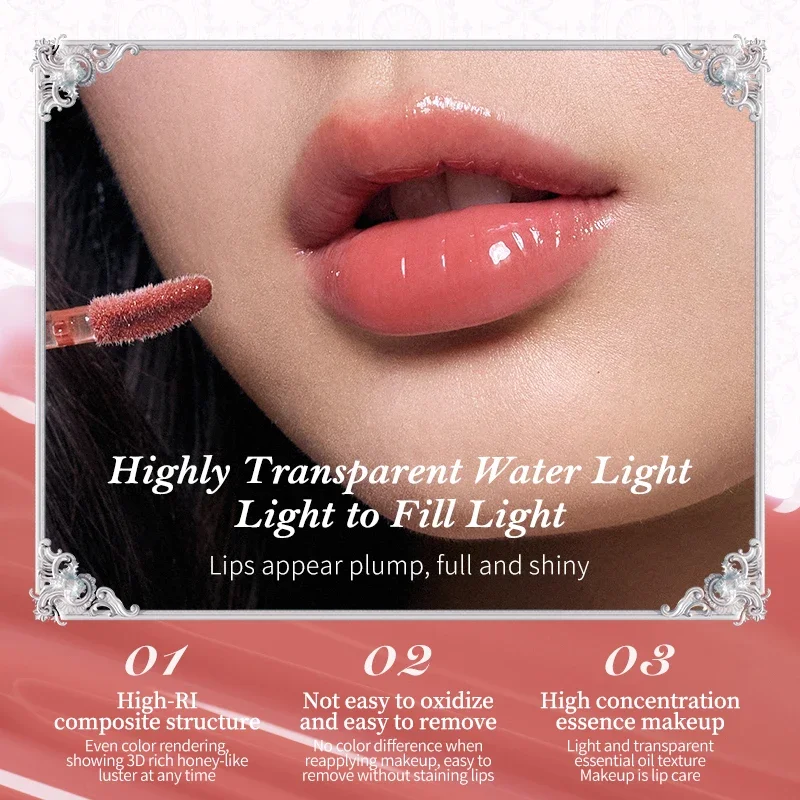 Flower Knows Shell's Jewel Collection, Brillo Labial Nutritivo, Maquillaje Profesional, Aceite Labial Hidratante, Fórmula Vegana con Color
