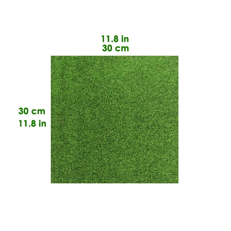 2 uds césped Artificial jardinería al aire libre césped sintético césped falso alfombra Micro-paisaje DIY flocado alfombra 30*30cm