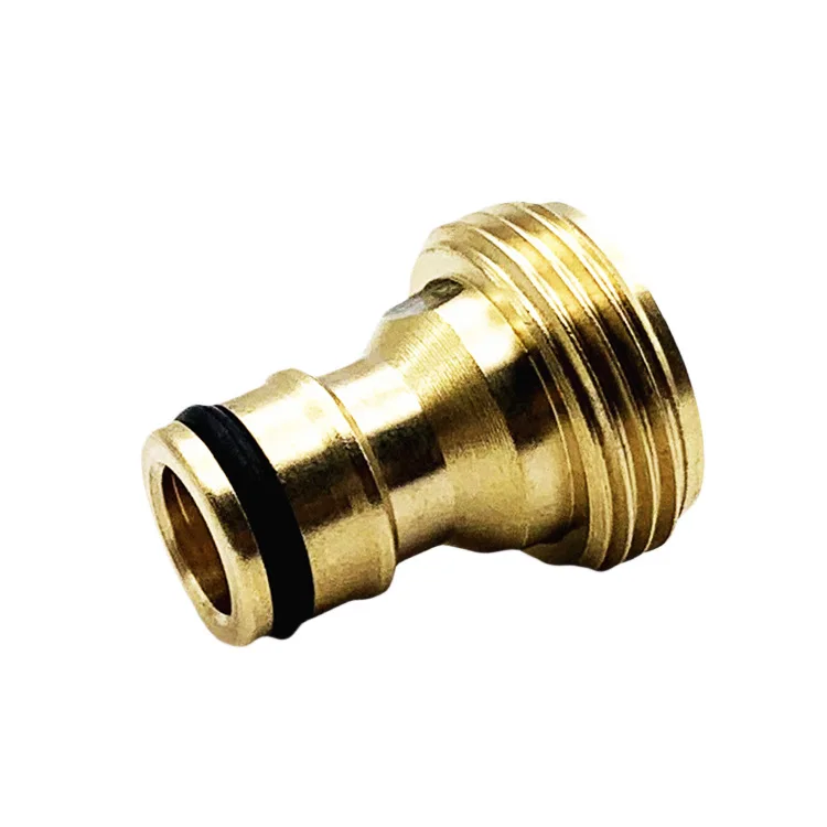 Conector Rápido de Latón con Rosca NPT de 3/4'', Acoplamiento Rápido para Riego de Jardín, Estándar Estadounidense, Adaptador de Grifo de Cobre