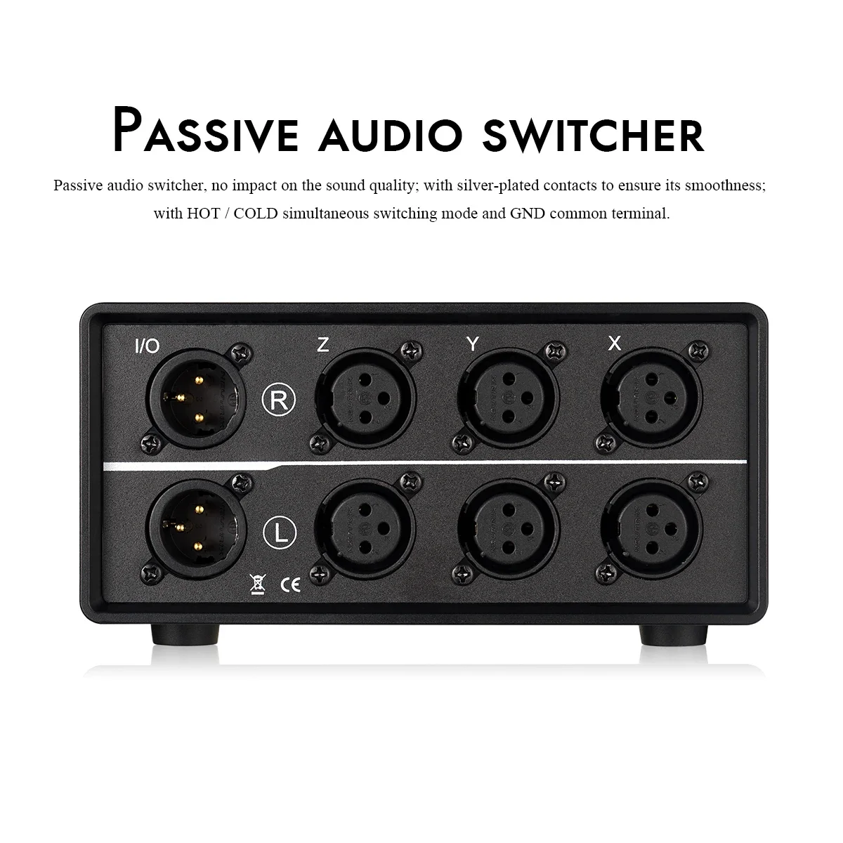 Douk Audio 1(3)-IN-3(1)-OUT XLR convertidor de Audio equilibrado, Selector pasivo estéreo, conmutador