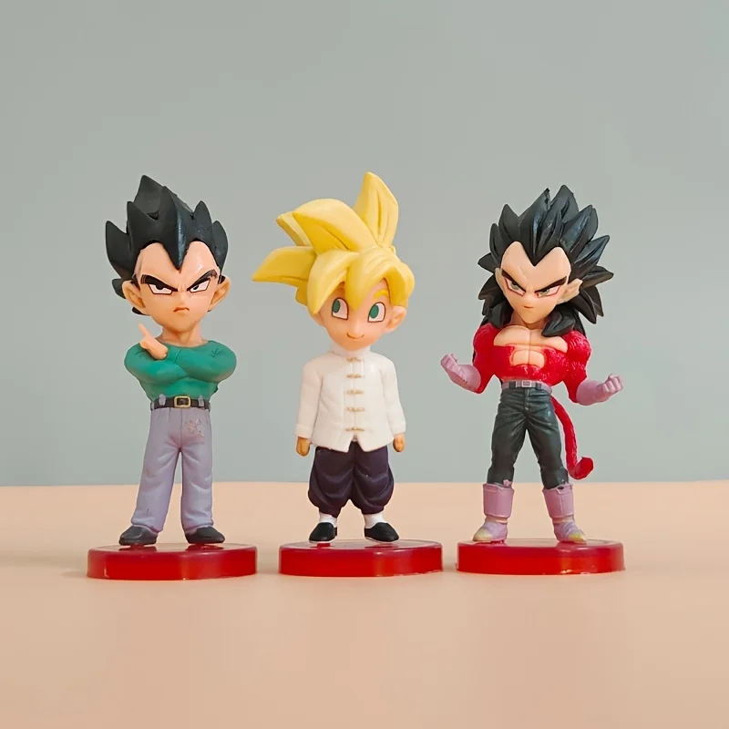 Figuras de Dragon Ball Saiyan Goku Mini figura de Anime 20 estilos juguetes modelos Anim para regalo de cumpleaños para niños decoración de coche
