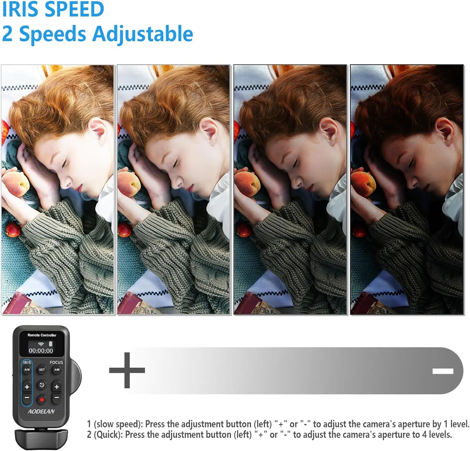 AODELAN-videocámara inalámbrica ZC-3 actualizada, LANC, control remoto de cámara de 2,5mm para vídeo Sony Canon, Zoom, enfoque, IRIS y grabación