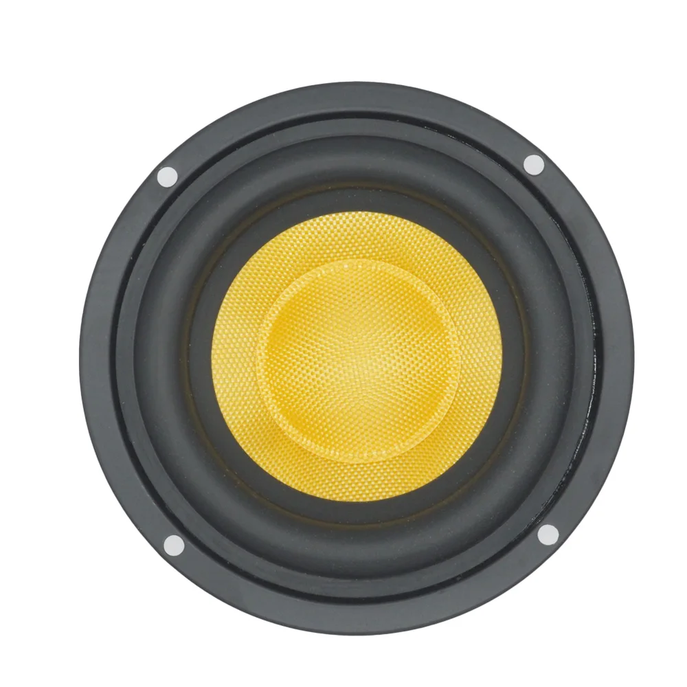 AUIN 1 Pieza 115MM 4 Pulgadas 4 Ohmios 40W Altavoz de Rango Medio Woofer Hifi Audio Bajos Fibra de Vidrio DIY Altavoz Redondo para Estantería