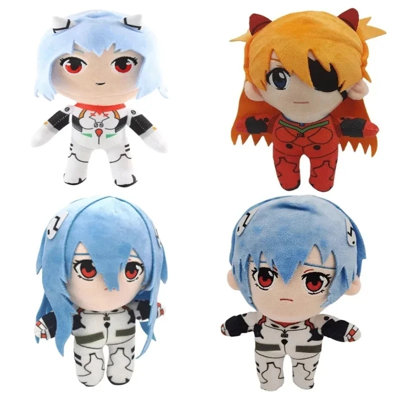 Ayanami Rei-muñeco de peluche de Anime de dibujos animados, muñeco de felpa de EVA suave, decoración de habitación, regalos de Navidad, 20cm
