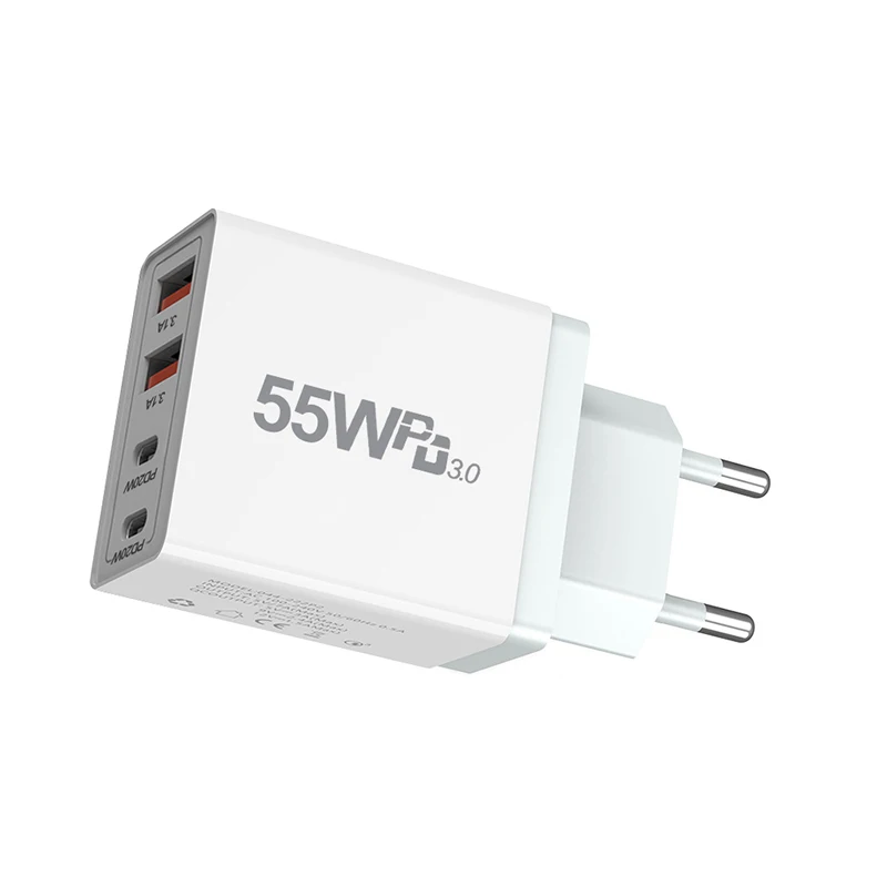 Cargador USB con enchufe UE/EE. UU./REINO UNIDO/AU, carga rápida 3,0 para adaptador de teléfono para iPhone 13 Pro Max, cargador de pared portátil, cargador rápido tipo c