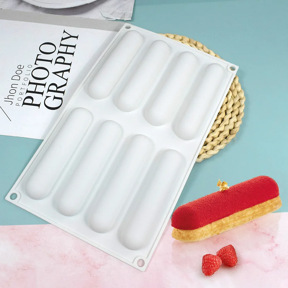 Molde de silicona ovalado para tartas de mousse, molde para repostería, bandeja para dulces, molde para hornear dulces franceses caseros DIY
