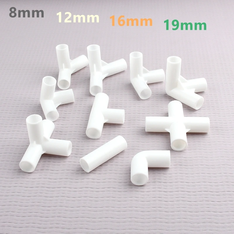 10-50 Uds ID 8mm 12mm 16mm 19mm accesorios de tubería accesorios de interfaz conectores de tubo DIY accesorios de pecera soporte de jardín