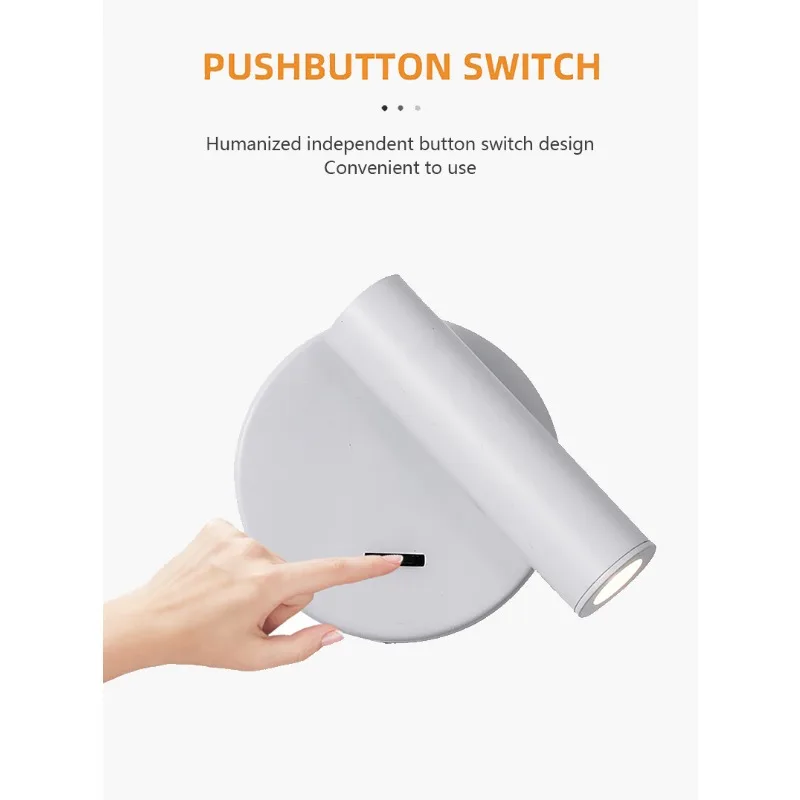 Luces LED de pared modernas, luces de lectura giratorias y ajustables, accesorios de iluminación para el hogar, dormitorio, mesita de noche, sala de estar, sala de estudio
