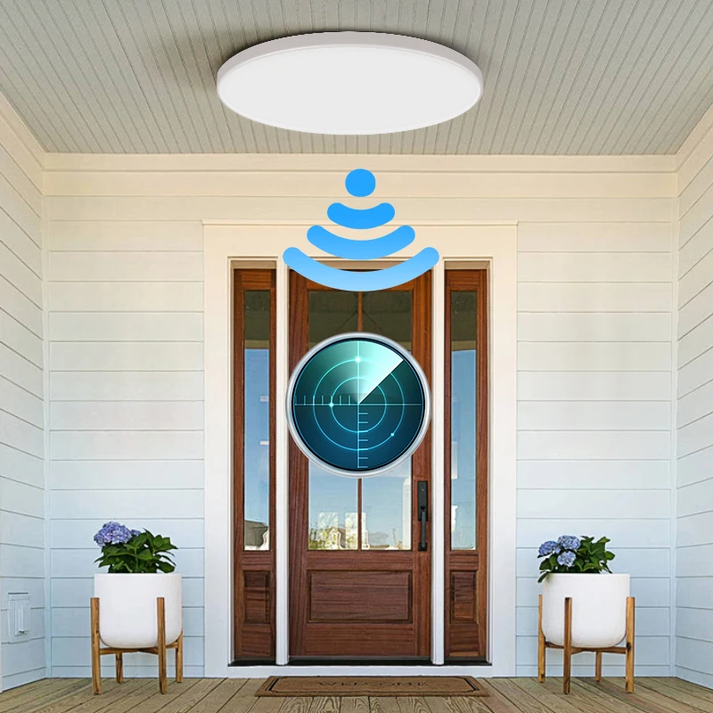Lámparas de techo con Radar LED, Panel de luz LED con detección inteligente, lámpara de inducción con Radar sensible, iluminación de techo para pasillo y escalera