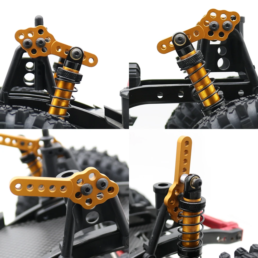 Soporte de amortiguador de Metal de aluminio, soporte de ángulo de altura ajustable para 1/10 RC Crawler Axial SCX10 90046 90047 D90 D110, pieza de actualización