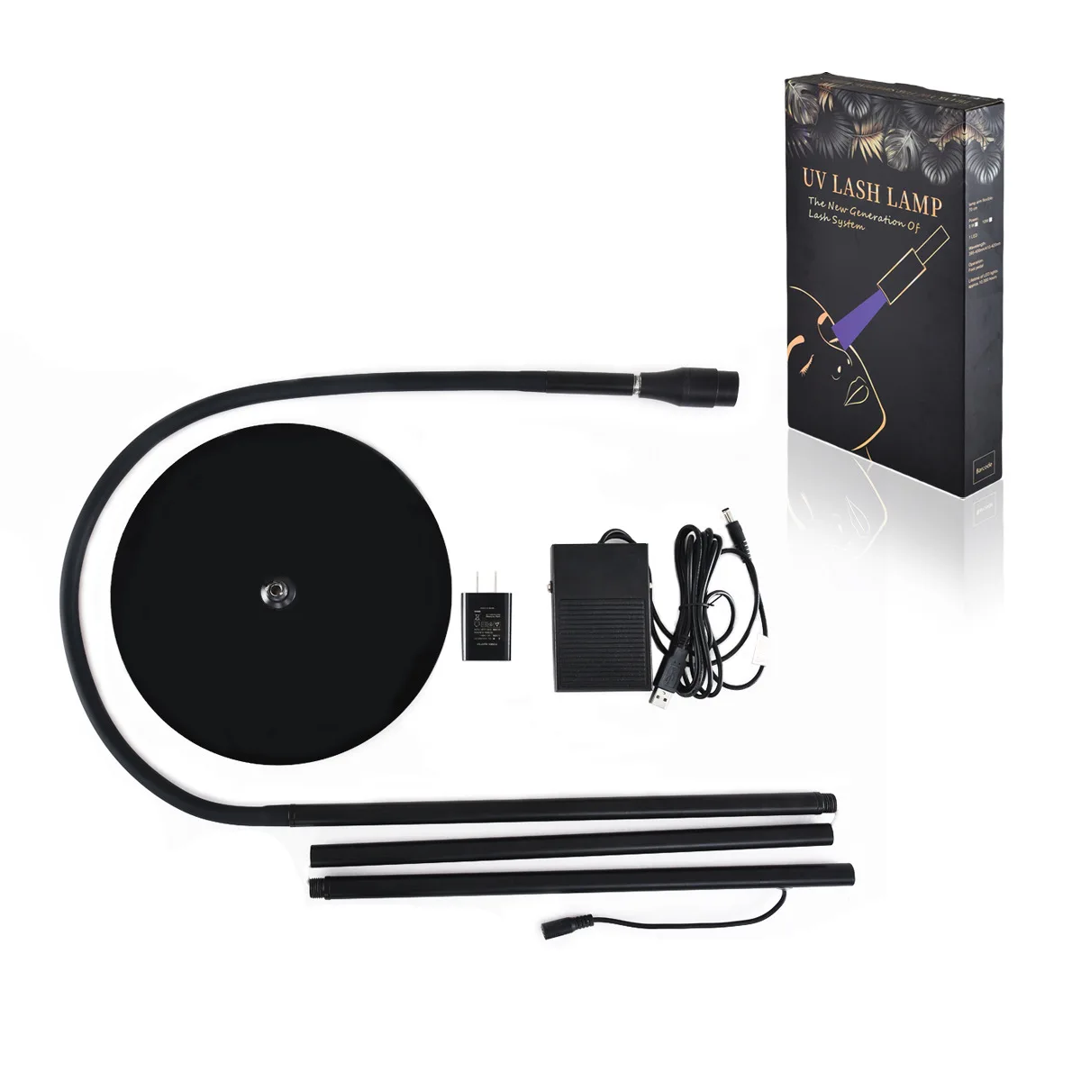 Lámpara de curado LED UV de alta potencia, lámpara de pie con interruptor de pie para secado rápido de esmalte de uñas/pegamento de pestañas, lámpara de curado UV, 5W/10W