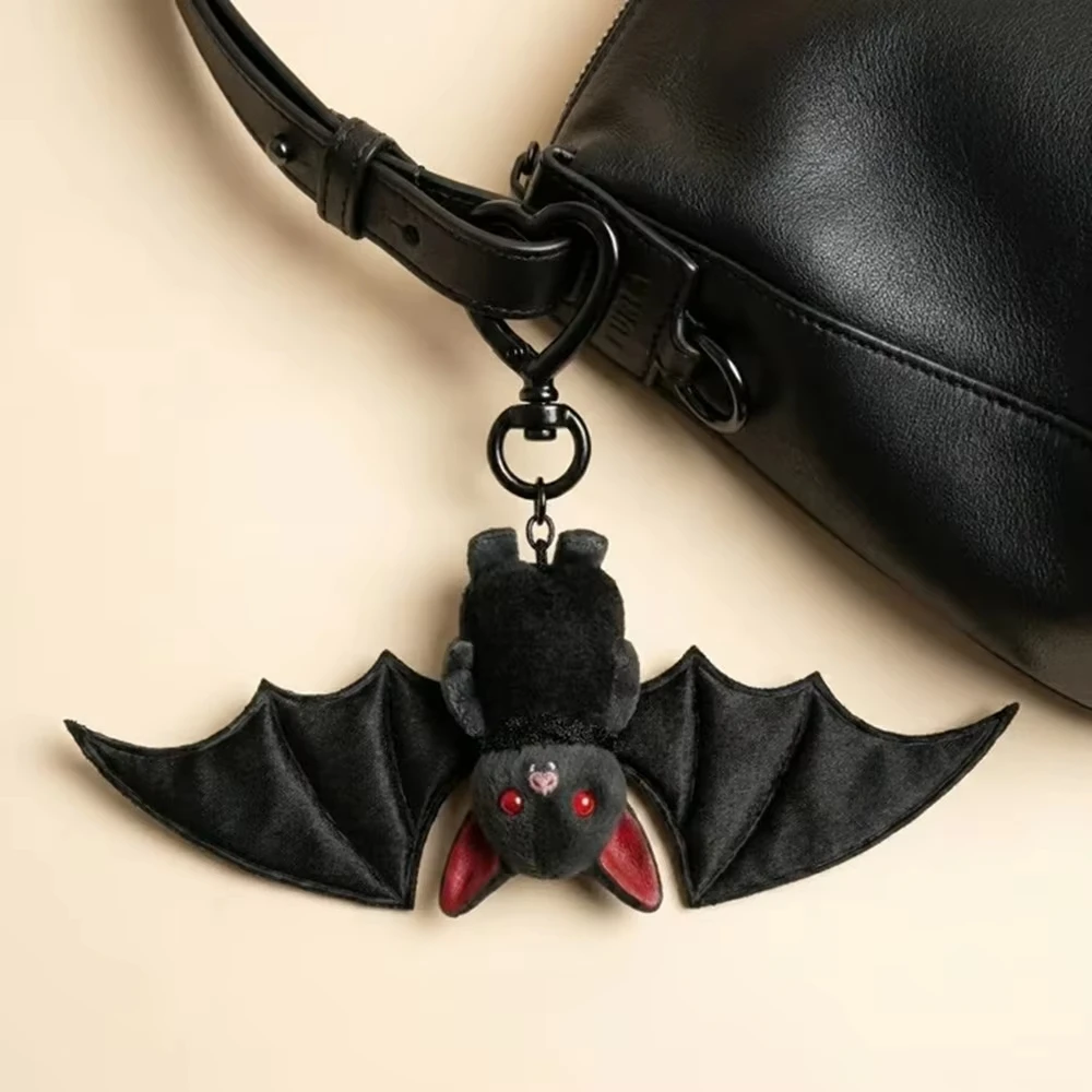 Llavero de Murciélago Negro de Peluche Jardme para Mochila, Bolso, Cartera, Llaves de Coche, Llavero de Murciélago Gótico Transformable, Regalo de Halloween