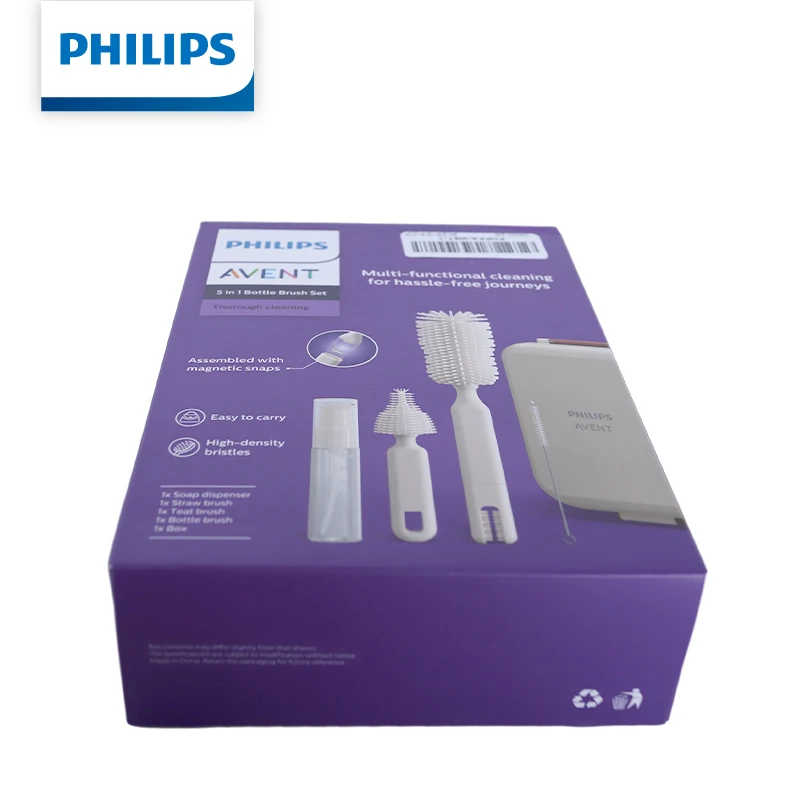 Philips AVENT-Juego de cepillos para biberones, Kit de cepillos de limpieza multifuncional para tetinas de biberones, accesorios de alimentación para recién nacidos