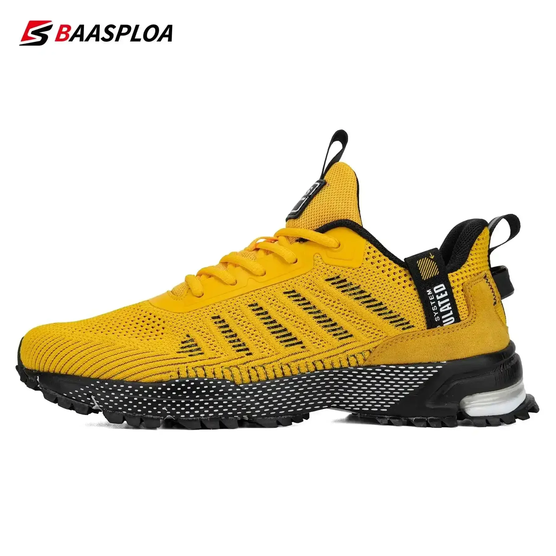 Baasploa, zapatillas para correr para hombre, zapatillas deportivas ligeras y transpirables para correr, zapatillas deportivas informales cómodas con cordones a la moda para hombre, antideslizantes