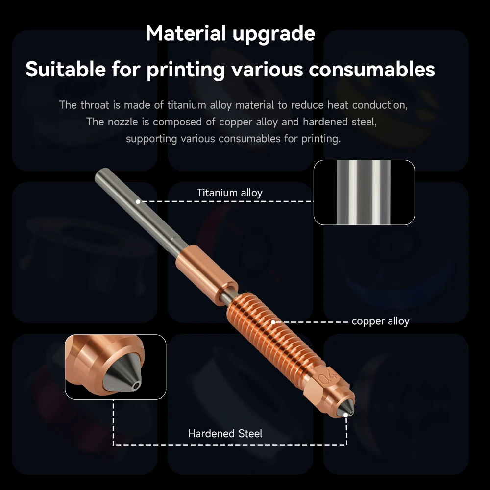 Kit de Bloque de Calentamiento Cerámico para Creality K1C K1 Max, Piezas de Impresora 3D, Kit de Boquillas de Cambio Rápido, Resistencia al Calor del Hotend