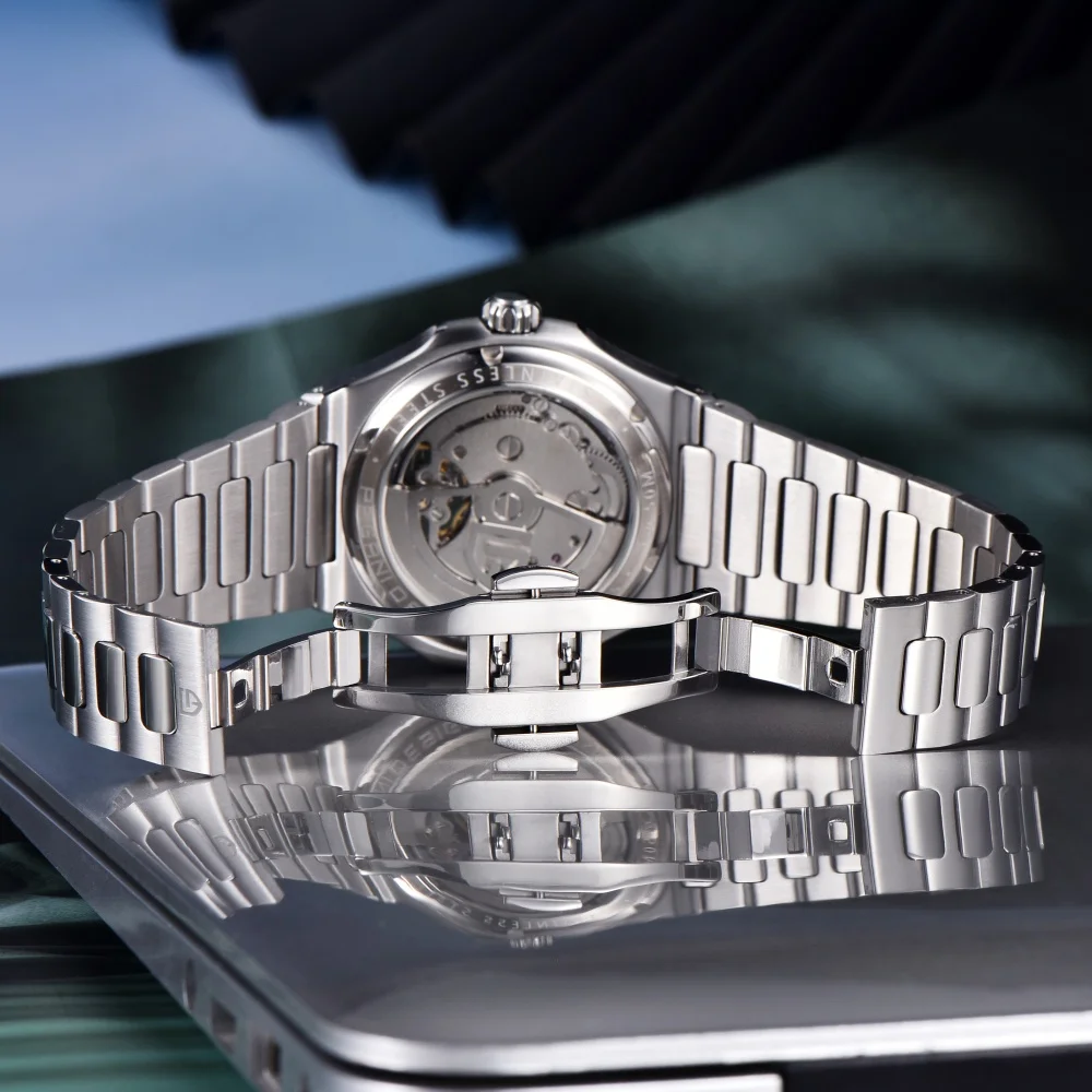 PAGANI DESIGN, nuevo reloj Tourbillon mecánico ahuecado para hombre, reloj deportivo elegante con zafiro resistente al agua, reloj de acero 316L Movt japonés