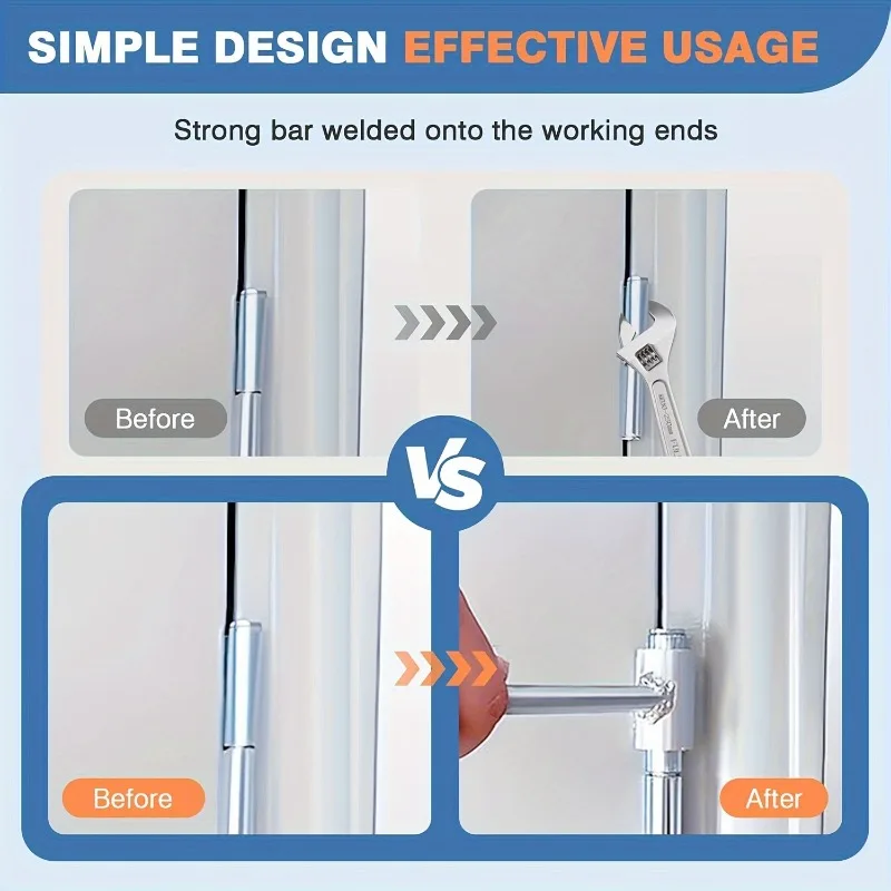Llave de ajuste para bisagras de puerta de 19-14 mm, ajustador sin desmontaje, herramienta de ajuste para puertas y ventanas de hogar, herramienta de ajuste para puertas de armarios.