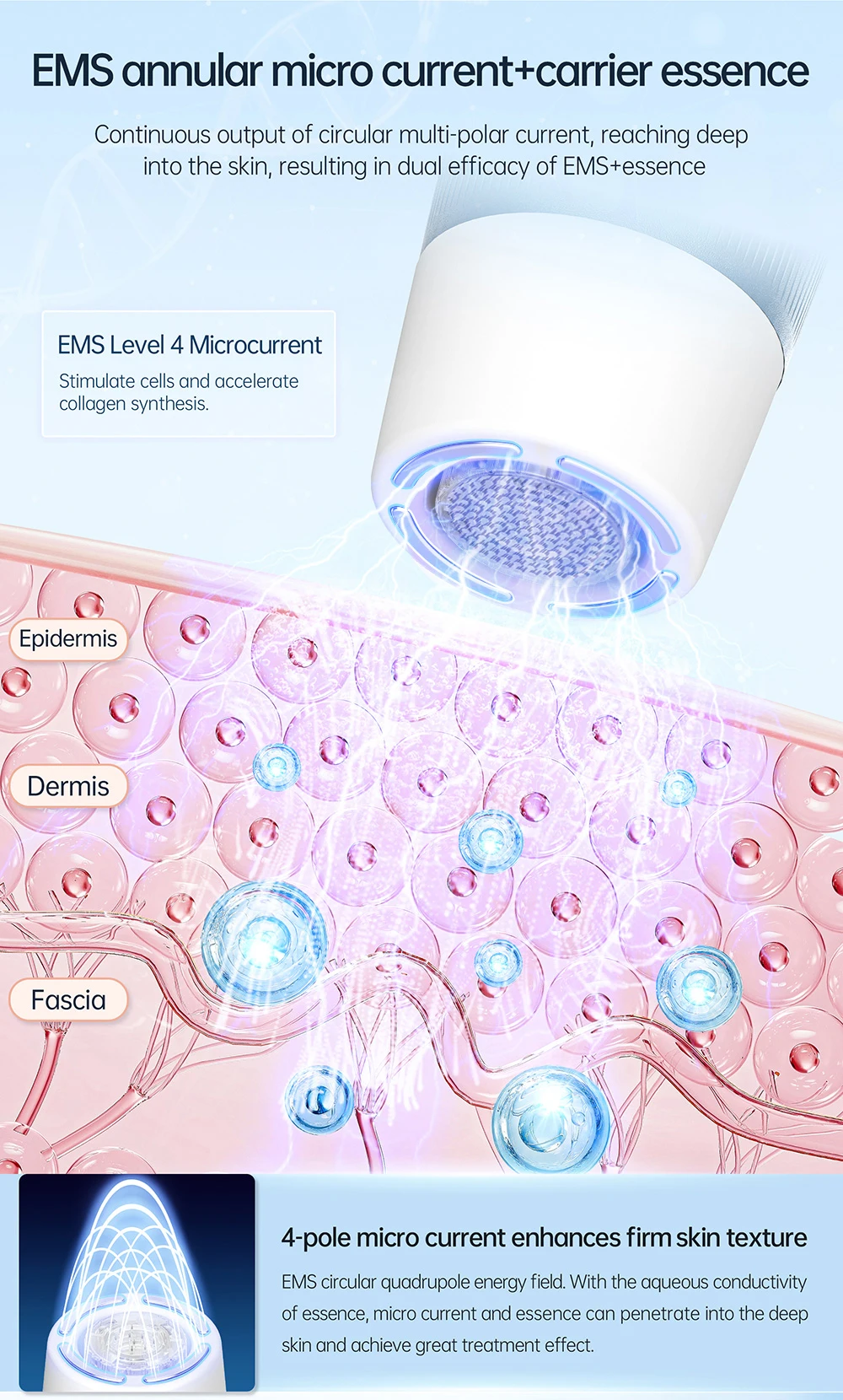 Dermapen Hello Face H5 con kits de mascarilla Hello Face M300 2 en 1, microcorriente, microagujas, longitud de aguja de 0.25 mm