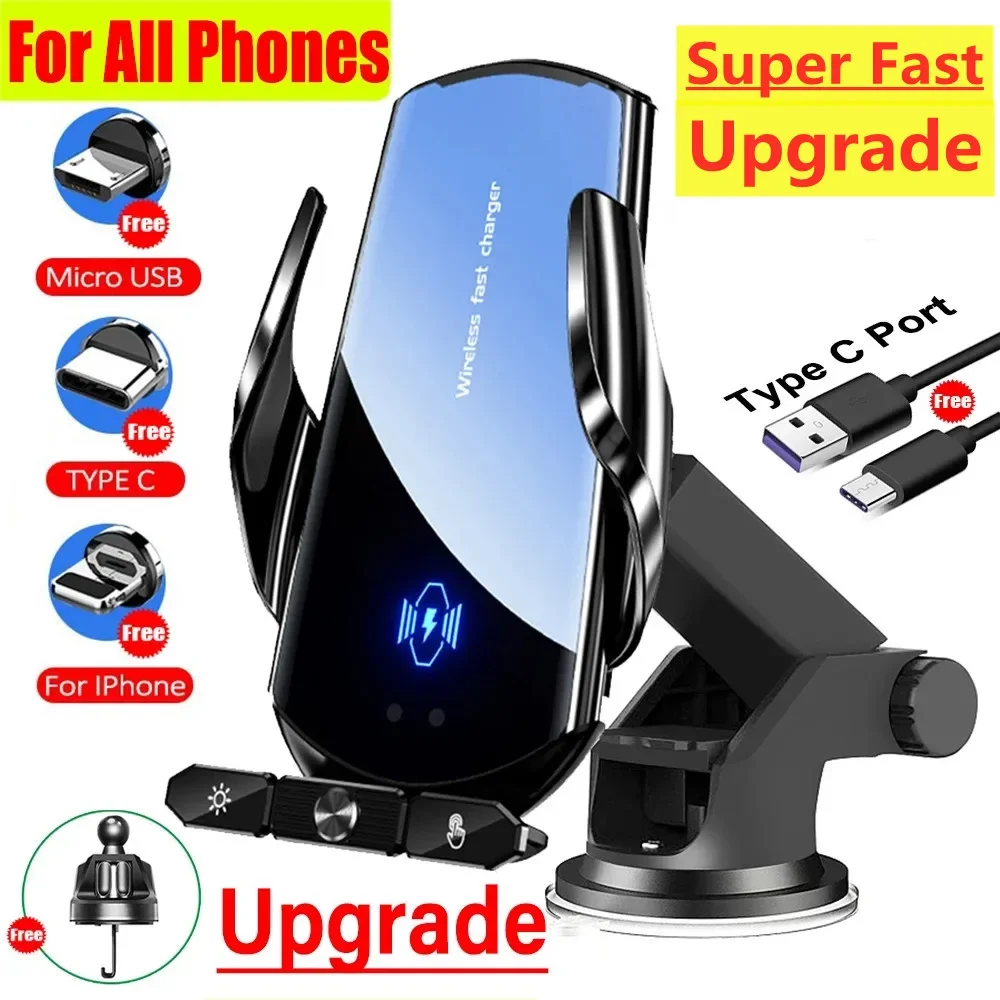 Cargador inalámbrico para coche, soporte magnético para teléfono con salida de aire para iPhone 16, 15, 14, 13, Samsung, Xiaomi, estación de carga rápida por inducción
