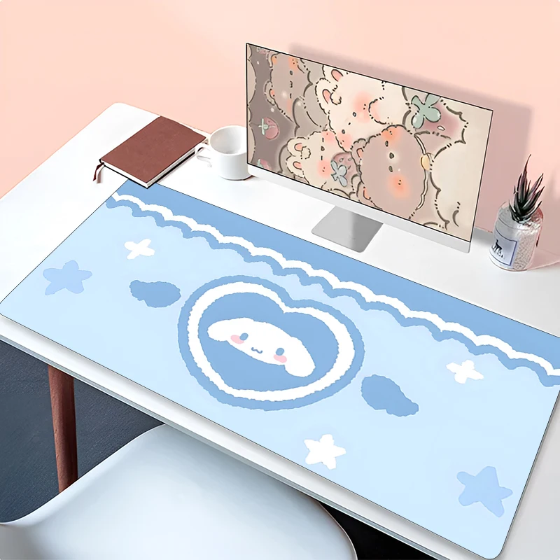 Alfombrilla de ratón Kawaii para ordenador portátil, alfombrilla para teclado de gabinete de jugador de Anime, alfombrilla de escritorio de dibujos animados c-cinnamoroll, alfombrilla para ratón para juegos de PC para regalos de niñas