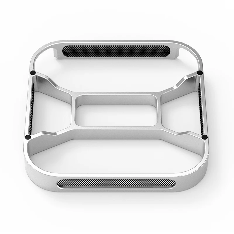 Base de Enfriamiento con Disipación de Calor y Protección Contra Polvo para Mac Mini M4/M4 Pro, Soporte de Enfriamiento de Aleación de Aluminio para Escritorio