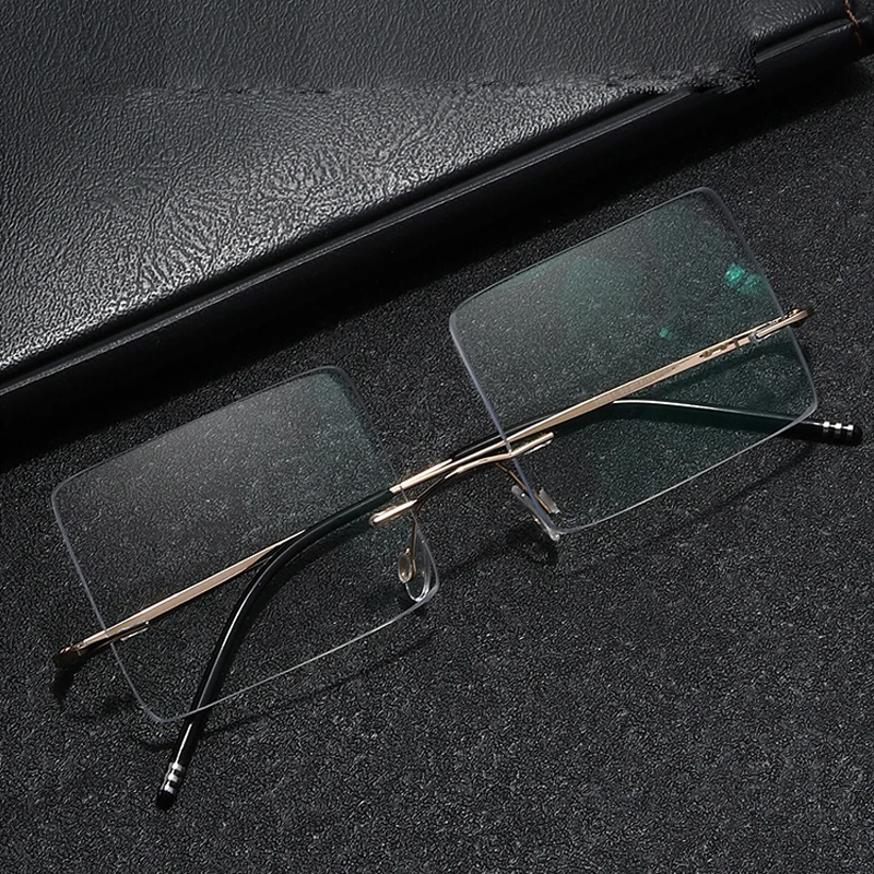 Gafas especiales para jugar al billar, gafas sin marco de alta definición para hombres, gafas graduadas de titanio puro ultraligeras