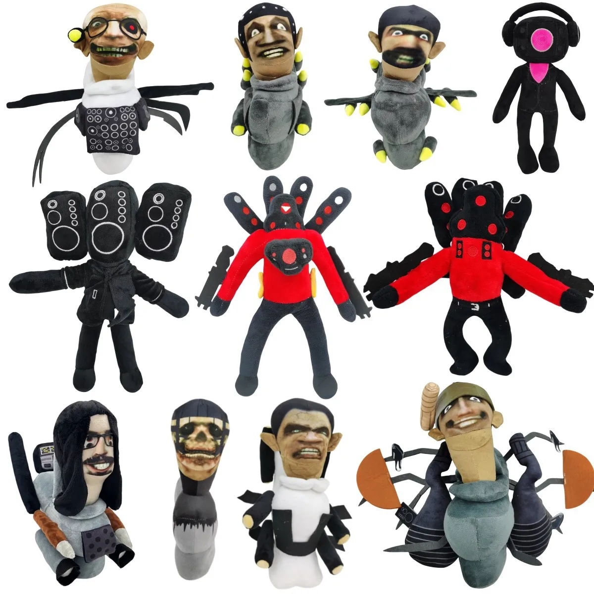 Skibidi Toilet Bosses Titan TV Man Cameraman juguetes de peluche para fanáticos y amigos bellamente muñecos de peluche regalo de Navidad
