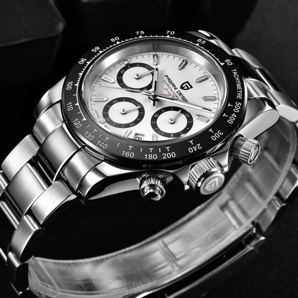 Nuevo Reloj de Lujo de Cuarzo de la Marca PAGANI DESIGN 2026, Reloj de Hombre Luminoso a Prueba de Agua con Zafiro, Movimiento Japonés VK63, Cronógrafo Totalmente de Acero