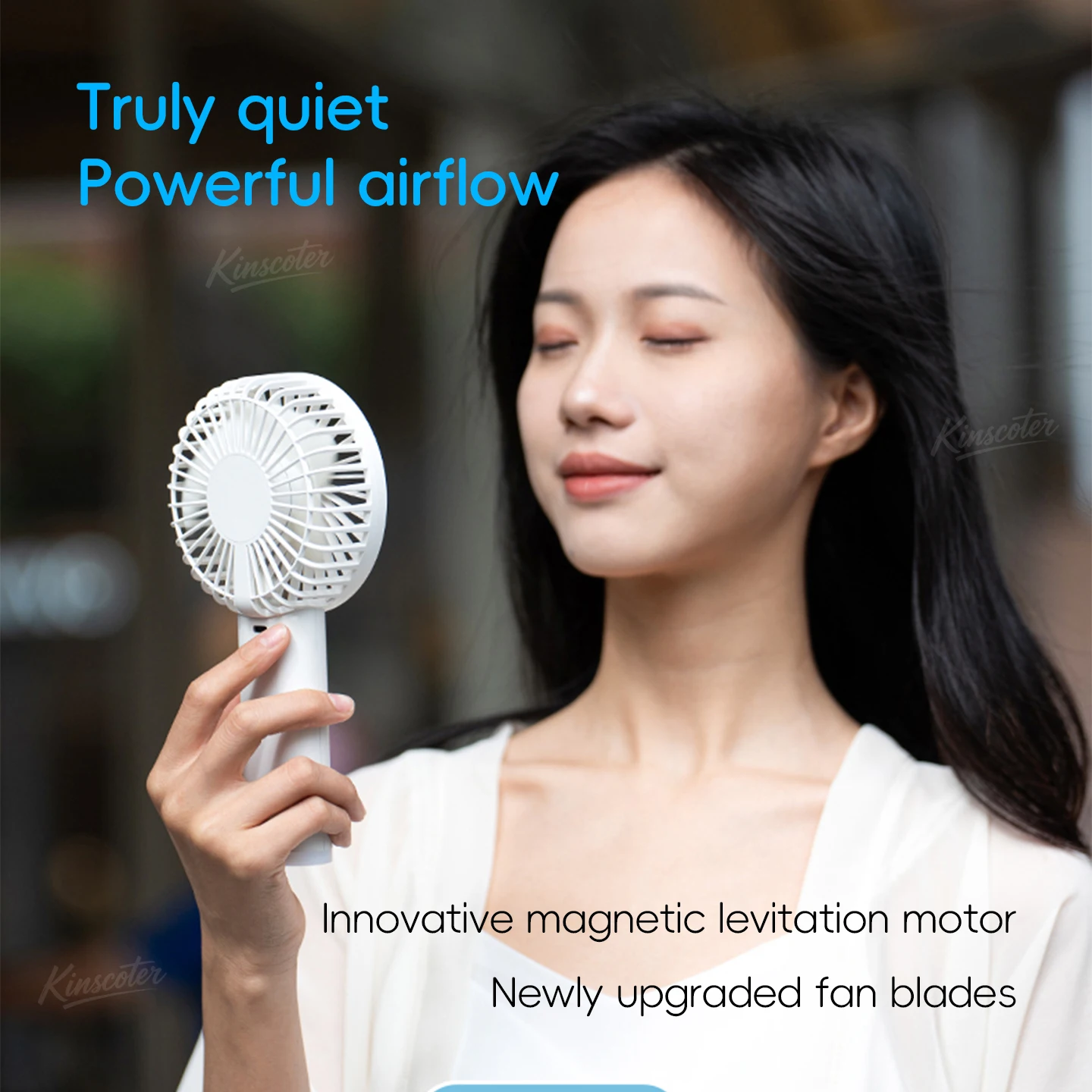 Nuevo Ventilador Personal de Mano Mini Ventilador de Mano USB Portátil 3600mAh Recargable Mini Ventilador con Control de Velocidad Continuo Pantalla Luz Nocturna