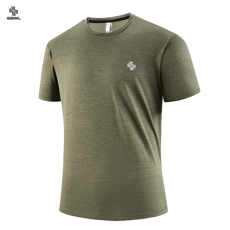 Camiseta de manga corta de secado rápido para hombre y mujer, camiseta de cuello redondo que absorbe la humedad, para gimnasio, correr, ejercicio de entrenamiento, camisetas deportivas ligeras