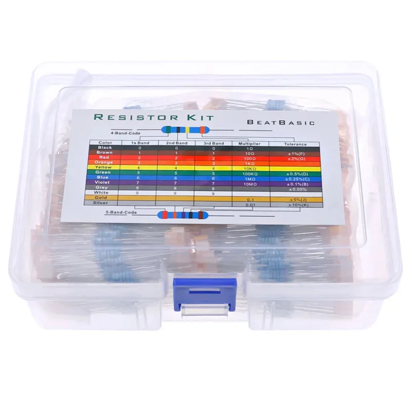 1100 Uds 110 valores x 10 Uds 0,5 W 0.1ohm -10M 1/2W kit surtido de resistencias de película metálica paquete