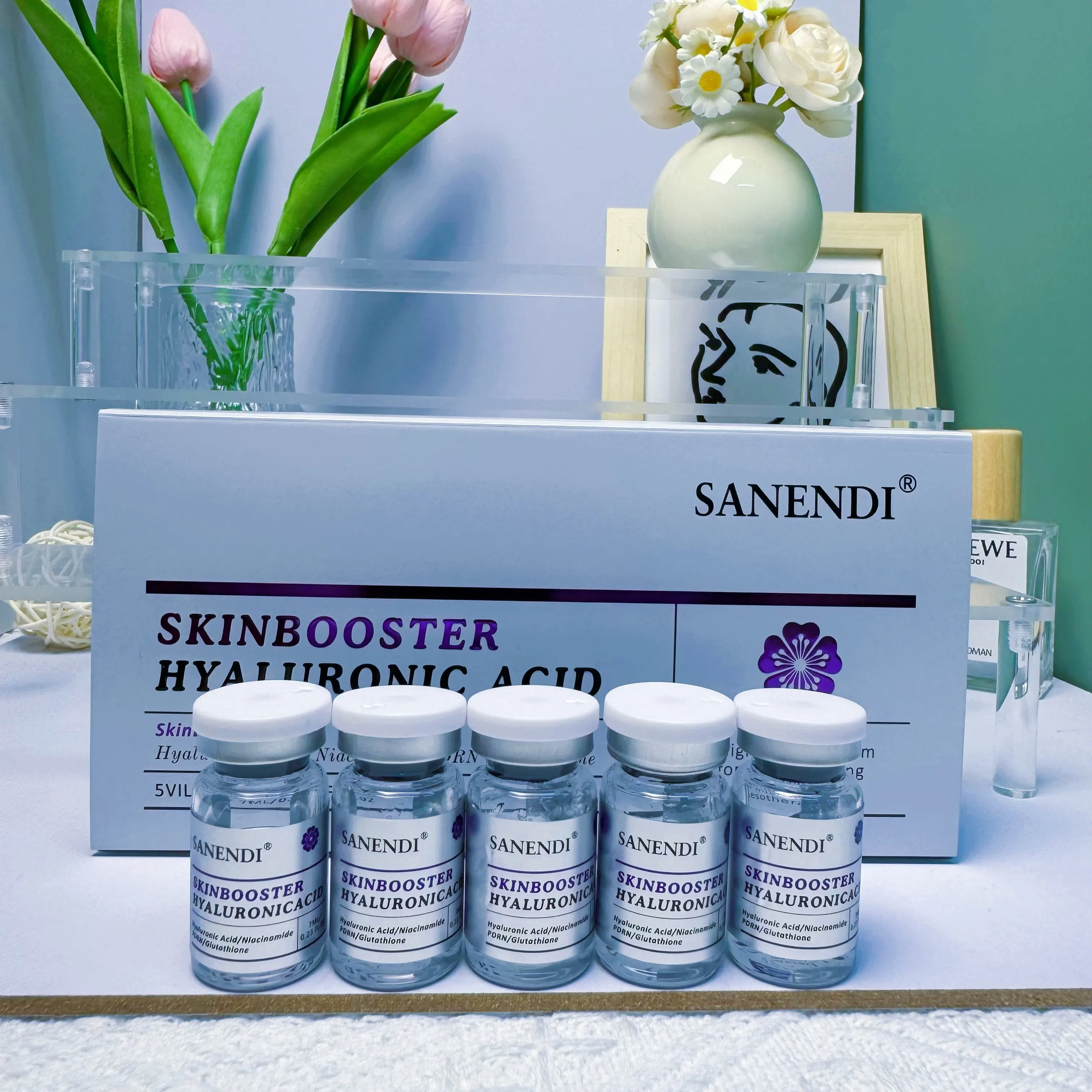 SKINBOOSTER Ácido HYALURÓNICO: una solución para oscurecer el rostro y una textura de piel pobre: piel suave y brillante BOOSTER