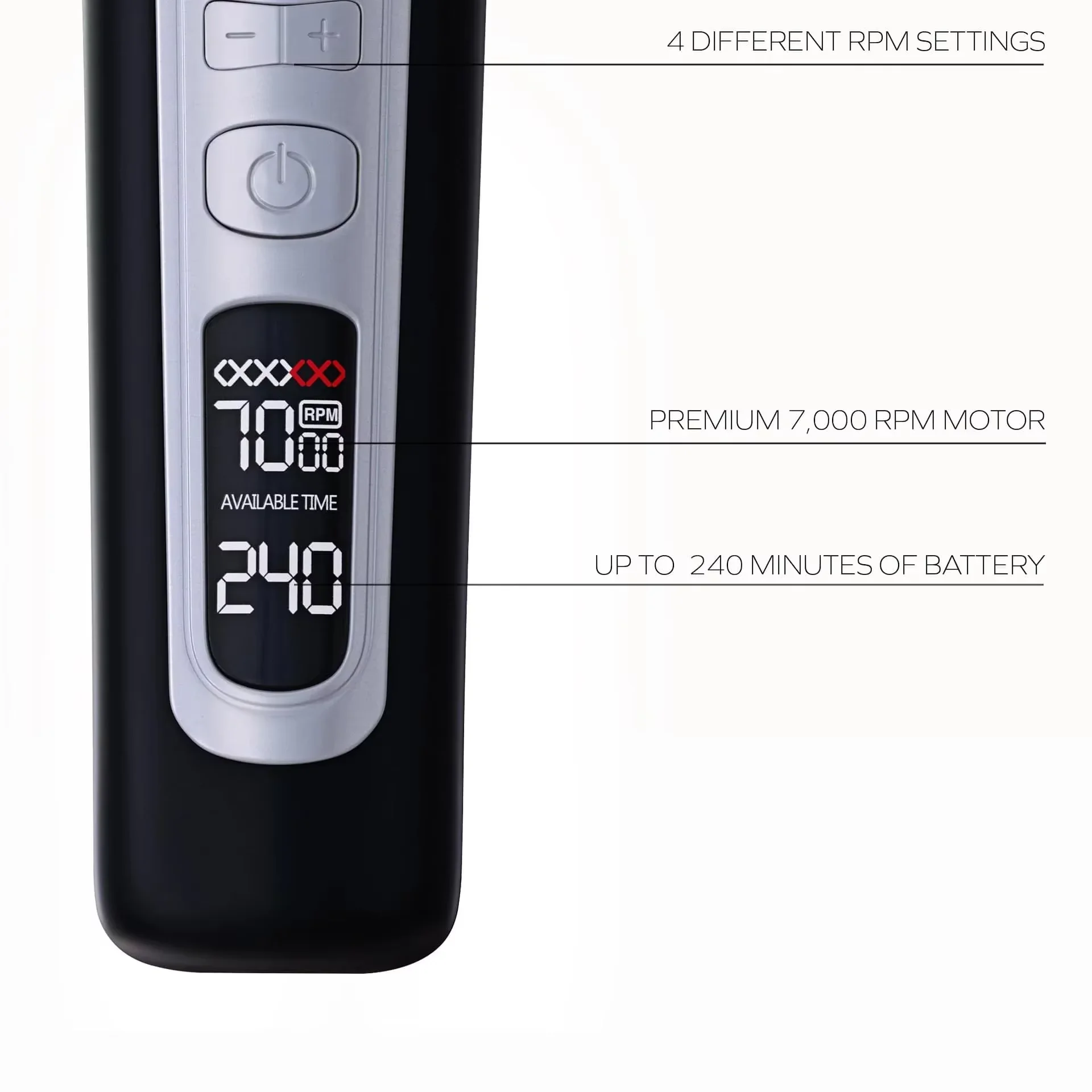 Cortadora de Pelo Eléctrica con Cuchilla Móvil de Forma Única, Recortadora de Pelo con Pantalla LCD, Recargable por USB, para Salón, Cortapelos para Hombres, Barbería