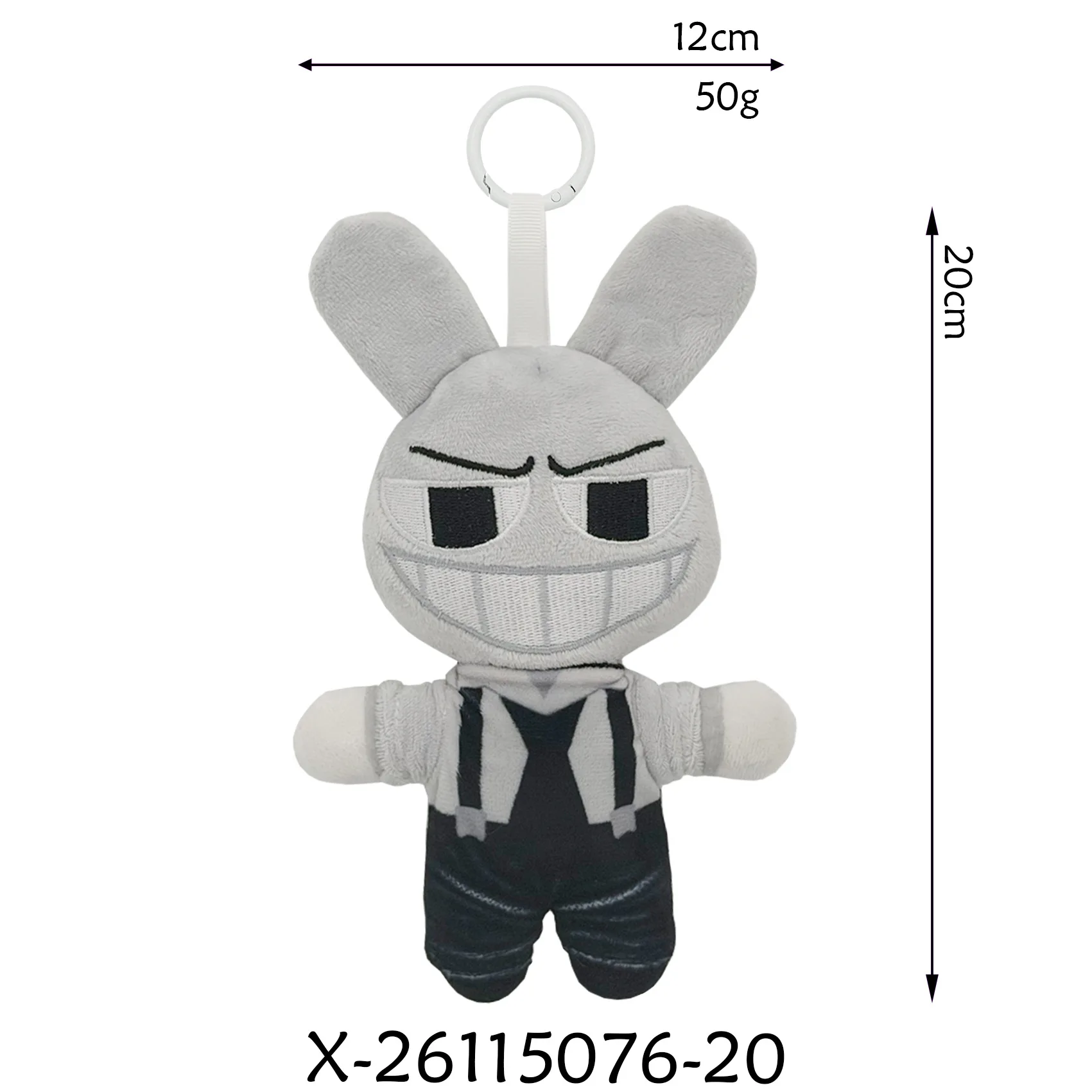 Colgante de peluche de 20 cm The Amazing Digital Circus, Juguetes de peluche de Caine, Conejo Jax, Periféricos de anime, Llavero de peluche, Adornos decorativos, Regalo