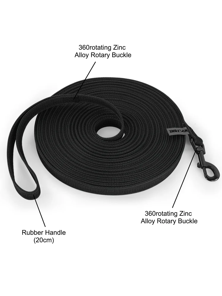 Correa para Perro de 1.5M, 2M, 3M, 15M, 10M, 5 Metros, de Látex y Seda, Ligera y Práctica para Entrenamiento de Perros Grandes y Pequeños