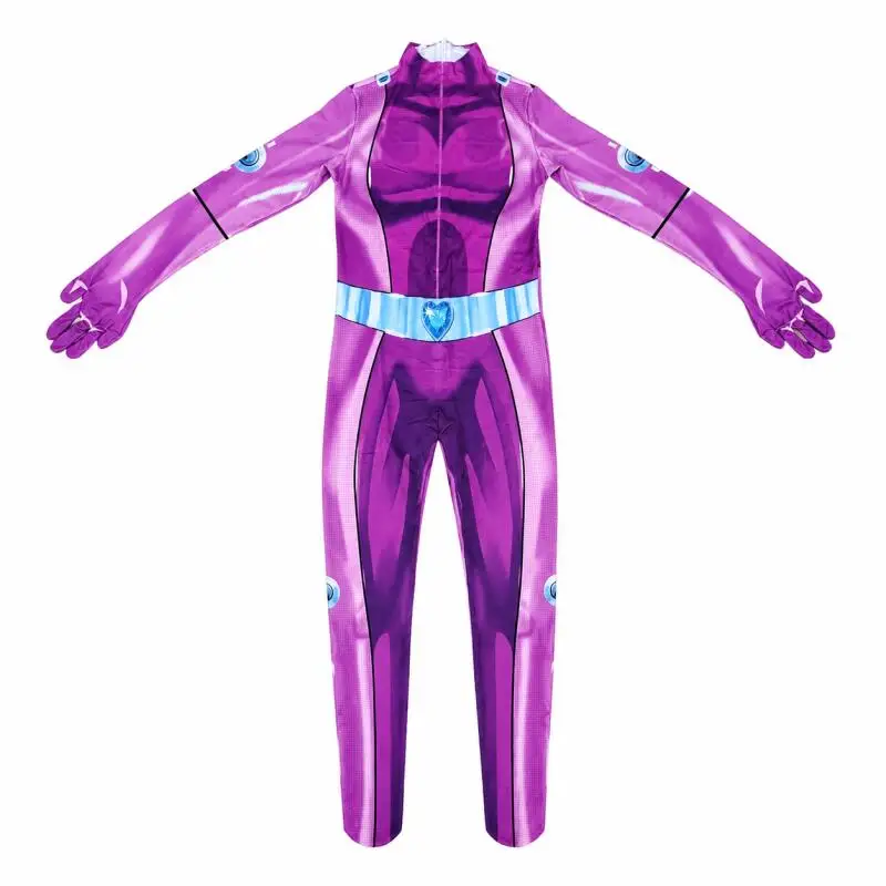 Traje de Cosplay de Totally Spies, Mono de Anime Samantha Clover Alex, Traje Zentai con Estampado 3D, Disfraz de Halloween para Mujeres Adultas