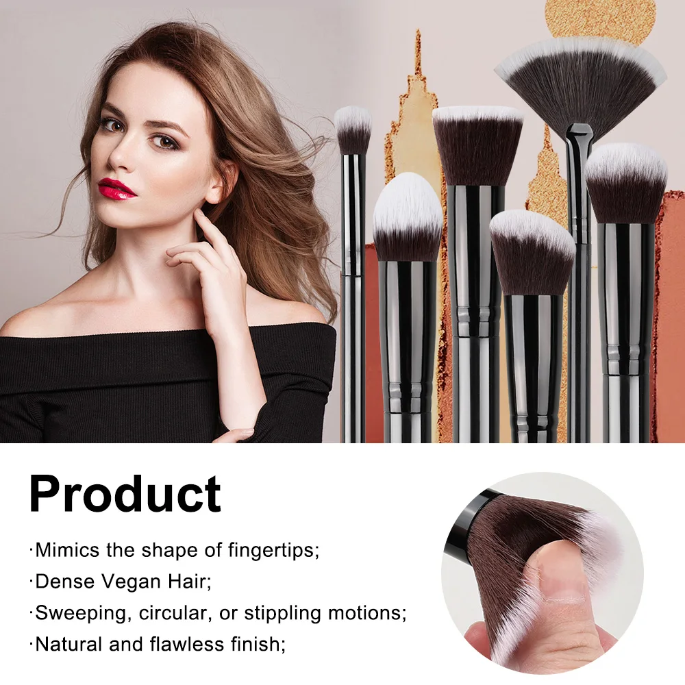 NUEVO Set de 14 Brochas de Maquillaje Suaves y Esponjosas para Base, Rubor, Polvo, Sombra de Ojos, Herramienta de Belleza Cosmética Femenina, Regalo de Navidad