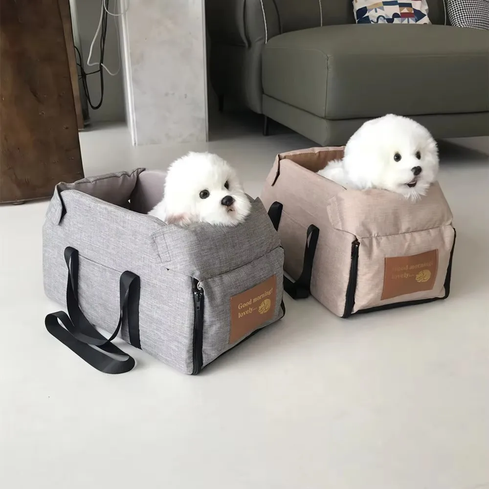 Cama para Perro en el Asiento del Coche, Cama Central para Perro en el Coche, Transportín Portátil para Perros Pequeños y Gatos, Bolsa de Viaje Segura, Accesorios para Perros