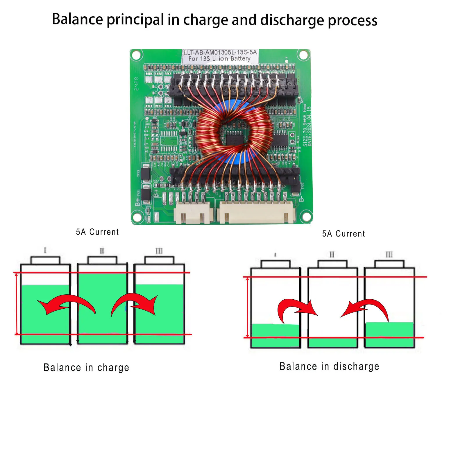 Balanceador Activo para Baterías de Iones de Litio o LiFePo4 13S 14S 15S 16S, 5A 48V 60V, Ecualizador Activo para Baterías LiFePo4, Balance de Inductancia