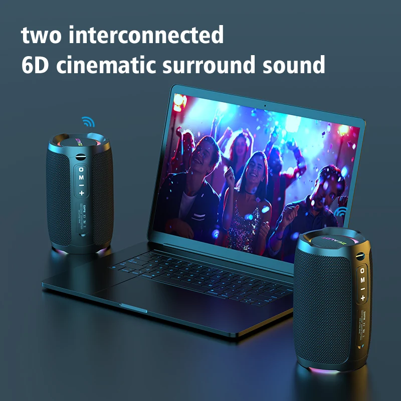 ZEALOT-S49 Altavoz Bluetooth portátil 360 Sonido estéreo 20W IPX6 Altavoz inalámbrico Bluetooth 5,2 impermeable para exteriores