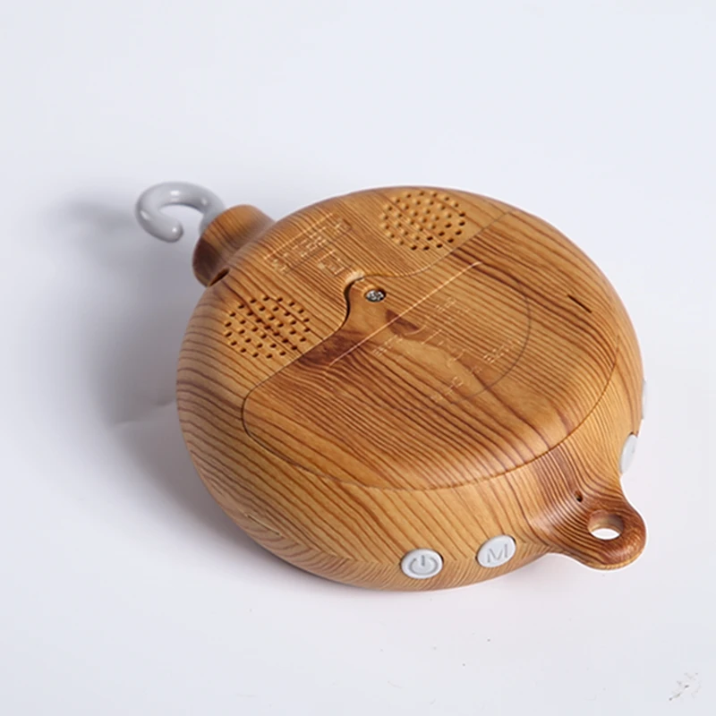 Campana de cuna giratoria con canciones, campana colgante para cama de bebé de 0 a 12 meses, juguete con Motor, accesorio colgante, juguete para guardería, grano de madera