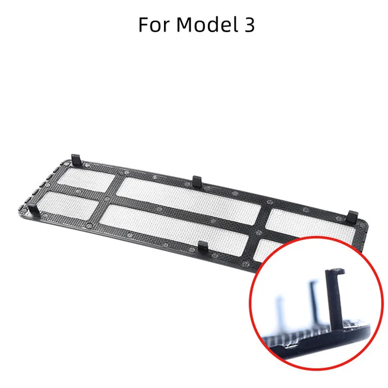 Cubierta protectora de entrada de aire para Tesla Model 3 Y, rejilla de ventilación de entrada, filtro a prueba de insectos, accesorios de Interior de coche frontal