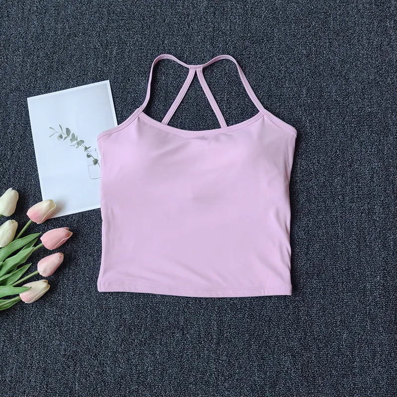 Chaleco Deportivo de Verano con Relleno en el Pecho para Mujer, Sujetador Deportivo con Sensación de Segunda Piel para Correr, Fitness y Yoga